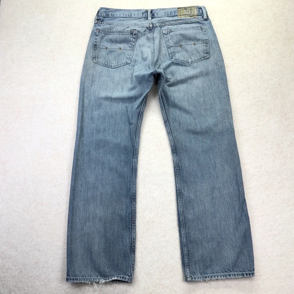 VTG Y2K Polo Ralph Lauren Classic Fit 34x30 Light Wash Denim Men's Jeans Cotton